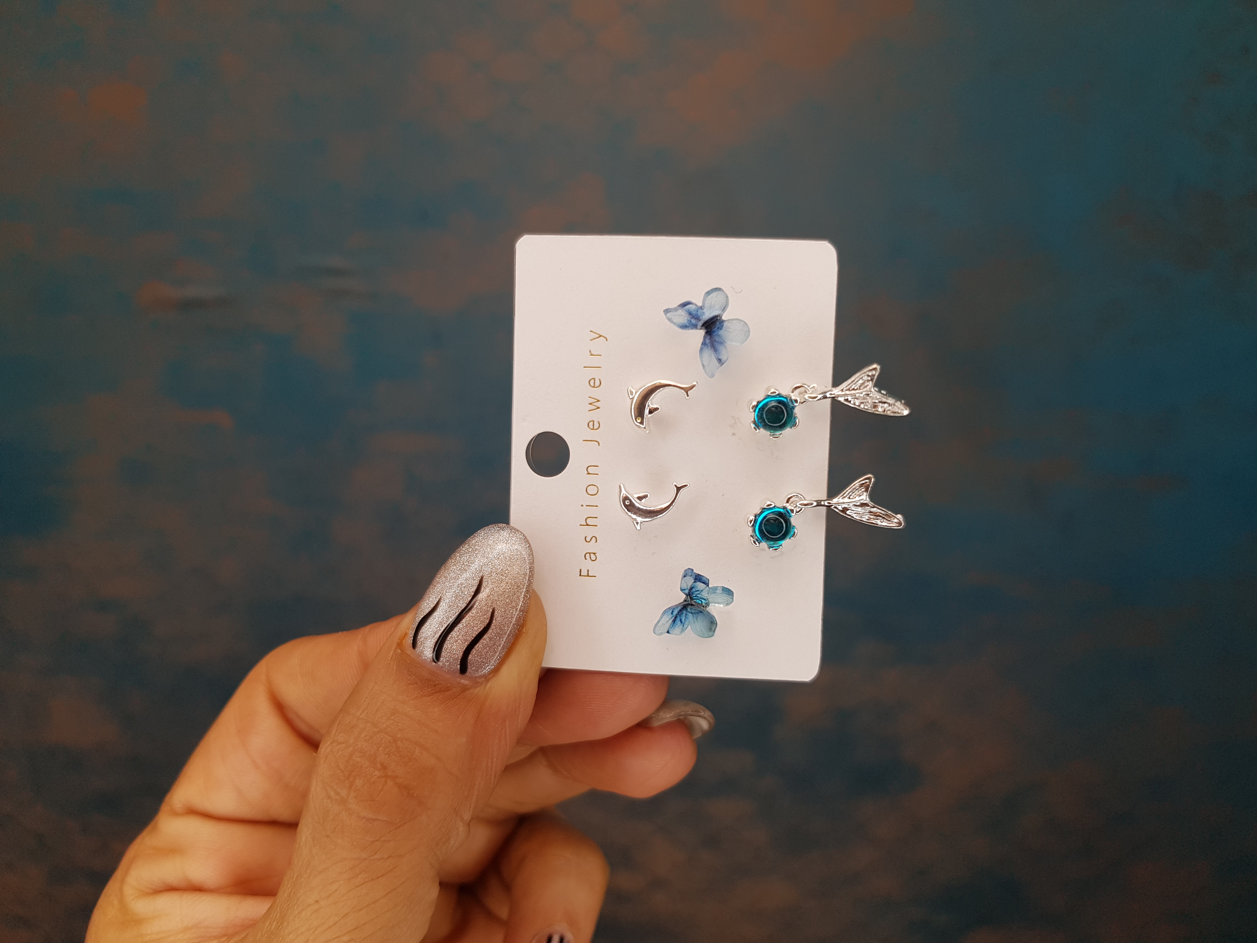 پک گوشواره میخ نقره