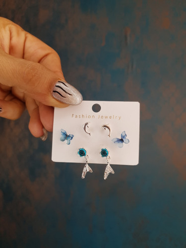 پک گوشواره میخ نقره
