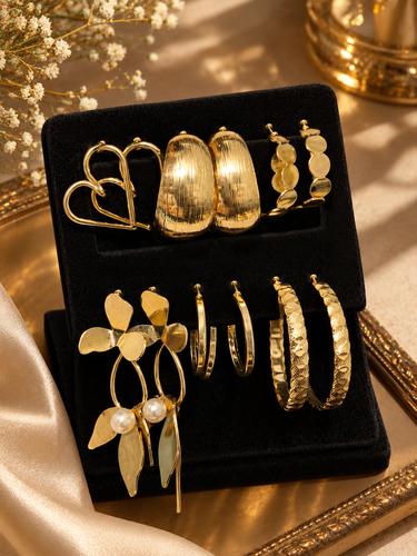 پک گوشواره طلایی آبکاری رادیوم